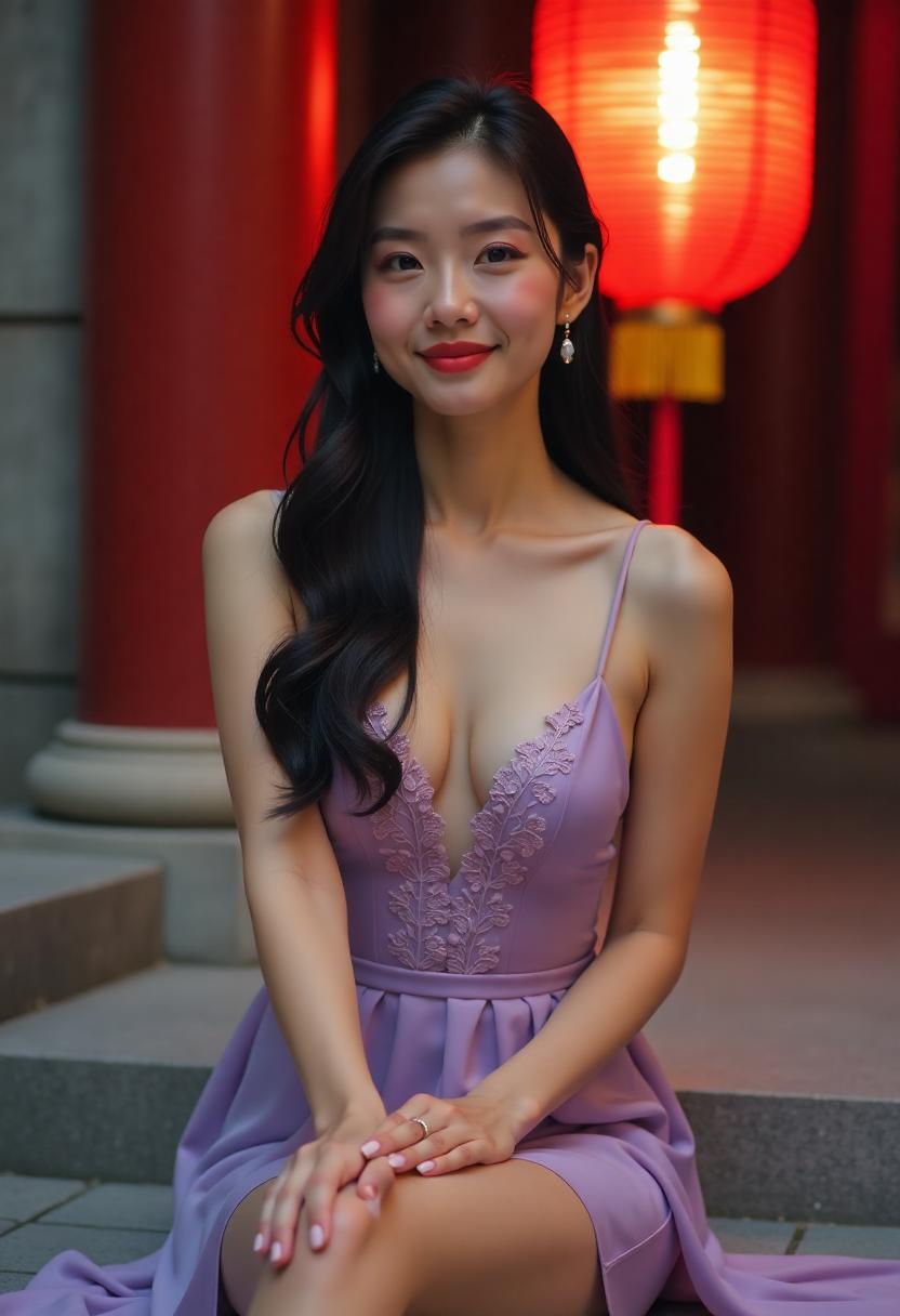 夏夜萤火虫与乡间小路